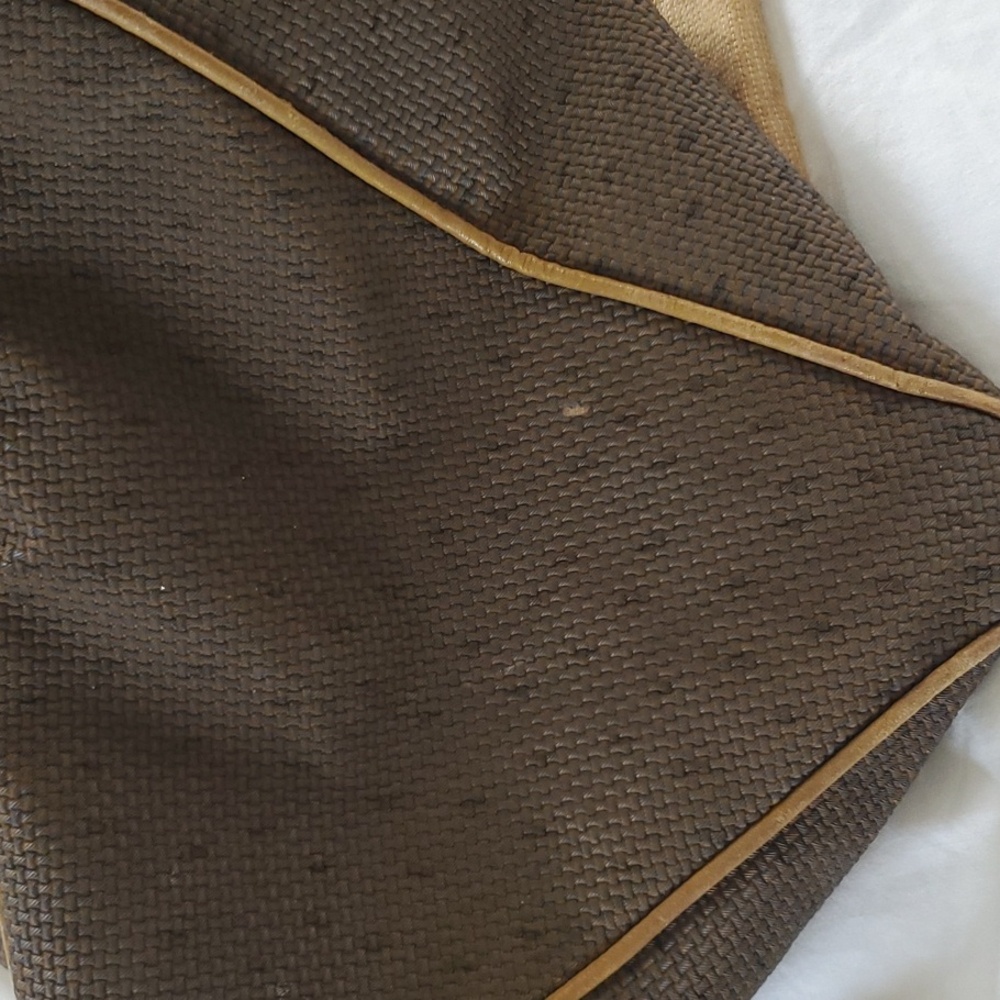 Yves Saint Laurent Top Knot Double Sided Shoulder Bag. 24" X 10" X1 0" (Triangle - Picture 5 of 9